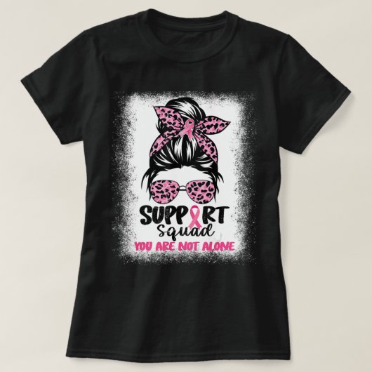 サポート分乱雑Bunピンクの戦士の乳がん Tシャツ (デザイン正面)