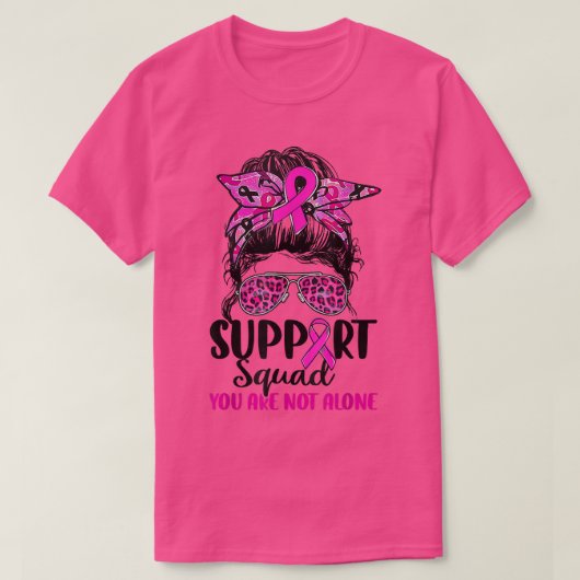 サポート分乱雑Bunピンクの戦士の乳がん Tシャツ (デザイン正面)