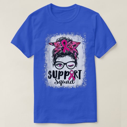 サポート分乱雑Bunピンクの戦士の乳がん Tシャツ (デザイン正面)