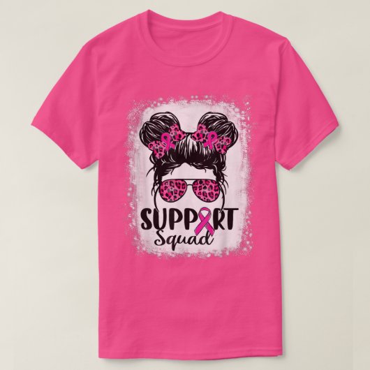 サポート分乱雑Bunピンクの戦士の乳がん Tシャツ (デザイン正面)
