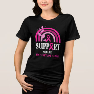 サポート分娩乳がん認識度ヒョウ・ピンク トライブレンドTシャツ