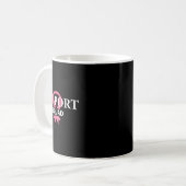 サポート分娩乳がん認識度ピンクリボン コーヒーマグカップ (正面左)