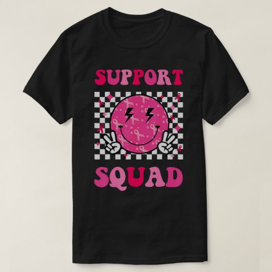 サポート分娩乳がん認識度ピンクリボン Tシャツ (デザイン正面)