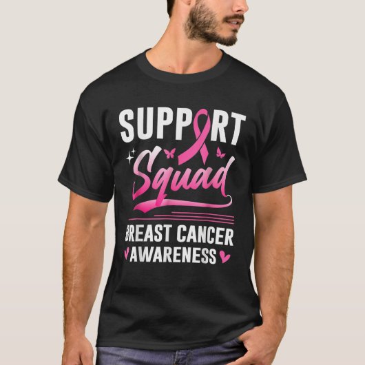 サポート分娩乳がん認識度ピンクリボン Tシャツ (正面)