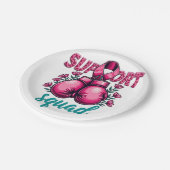 サポート分母がん認識度手袋箱 ペーパープレート (アングル)