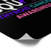 サポート分隊の甲状腺がん認知月Ribbo ポスター (角)