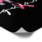 サポート分隊ヒョウのピンクの戦士の乳がんA ポスター (角)