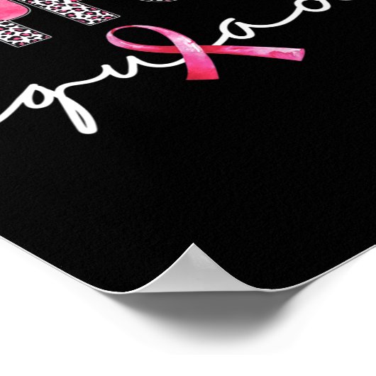 サポート分隊ヒョウのピンクの戦士の乳がんA ポスター (角)