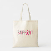 サポート分隊ピンクヒョウのリボン乳がんAw トートバッグ (裏面)