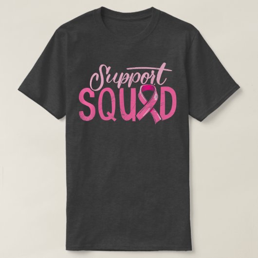 サポート分隊ピンクリボン乳がん認識度 Tシャツ (デザイン正面)