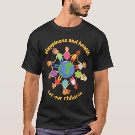 サポート国際的子の日の惑星の地球 Tシャツ (正面)