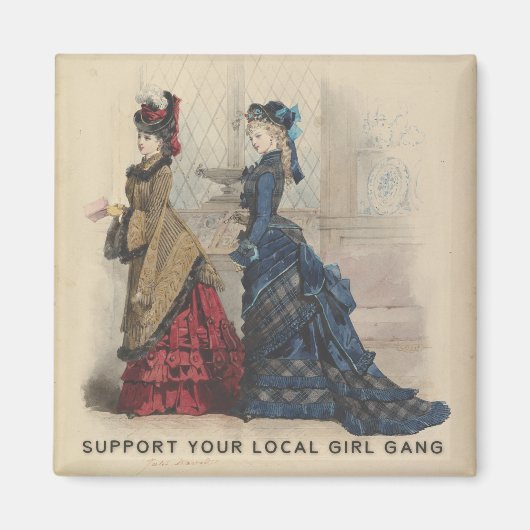 サポート地域の女の子集団 マグネット (正面)