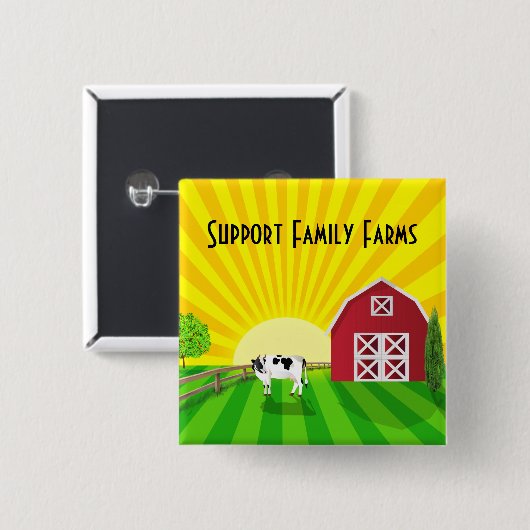 サポート家族の農場 缶バッジ (正面&裏面)