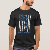 サポート戦う米国国旗タイプ2タイプ1糖尿病戦争 Tシャツ (正面)