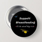 サポート授乳自然デザイン 缶バッジ (正面&裏面)