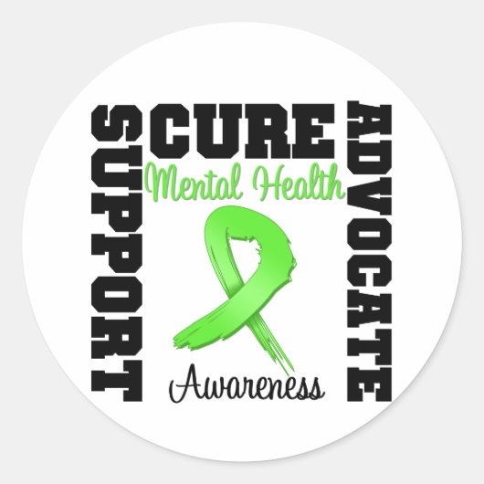 サポート提唱者の治療 – メンタルヘルス認識度 ラウンドシール (正面)