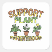 サポート植物の育種植栽ガーデンギフト スクエアシール (正面)