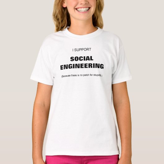 サポート社会的なエンジニアリング Tシャツ (正面)