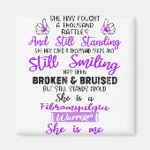 サポート線維筋痛戦士ギフト マグネット (正面)