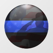 サポート警察の細い青い線のウィンドウの固定 ウィンドウサイン (シート)