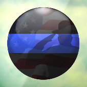 サポート警察の細い青い線のウィンドウの固定 ウィンドウサイン (シート3)