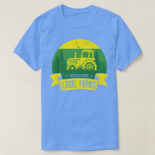 サポート農家農業ファームズ農園茶 Tシャツ (デザイン正面)