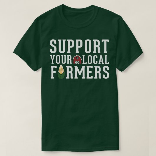サポート農家農業ファームズ農園茶 Tシャツ (デザイン正面)