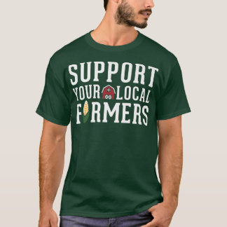 サポート農家農業ファームズ農園茶 Tシャツ