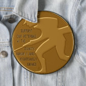 サポート退役軍人ゴールデン 缶バッジ (インサイチュ)