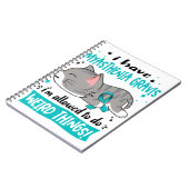 サポート重症筋無力症認識度リボンギフト ノートブック (左側)