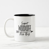 サポート野性生物の昇給の男の子/コーヒーカップは襲います ツートーンマグカップ (左)