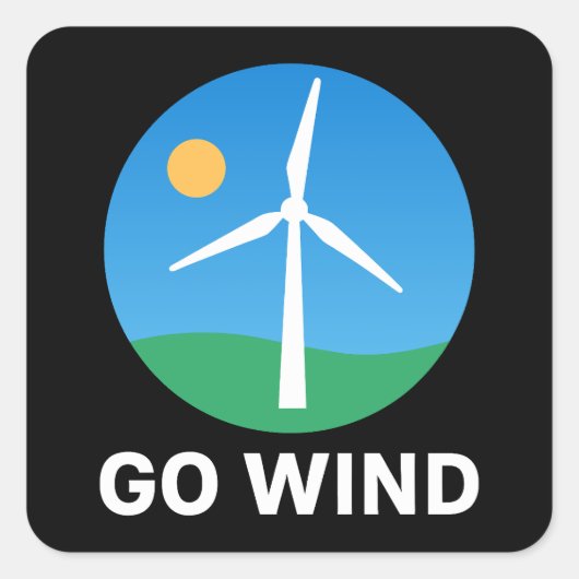サポート風力エネルギー – Pro Clean Wind Power スクエアシール (正面)