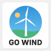 サポート風力エネルギー – Pro Clean Wind Power スクエアシール (正面)