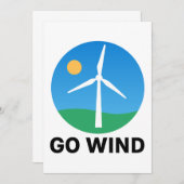 サポート風力エネルギー – Pro Clean Wind Power 招待状 (正面/裏面)