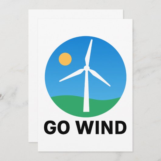 サポート風力エネルギー – Pro Clean Wind Power 招待状 (正面/裏面)