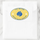 サポート黒い学者の長方形ステッカー 長方形シール (バッグ)