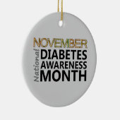 サポート11月の国民の糖尿病の認識度月 セラミックオーナメント (右)