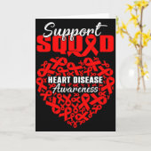 サポート・スカッド 心臓病の意識を高める ハート＆ カード (黄色い花)