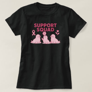 サポート・スクワッド - ピンクリボン・アザラシ Tシャツ