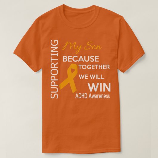 サポートADHD認識度マイソン Tシャツ (デザイン正面)