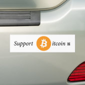 サポートBitcoinのバンパーステッカー バンパーステッカー (車上)