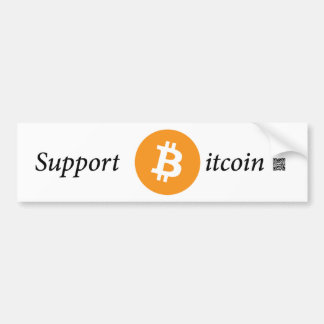 サポートBitcoinのバンパーステッカー バンパーステッカー