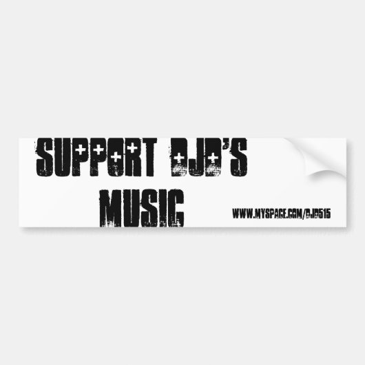 "サポートDJD"バンパーステッカー バンパーステッカー (正面)