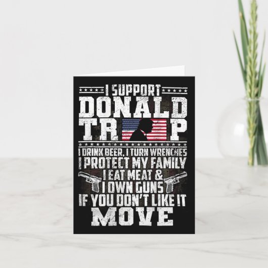 サポートDonald Trump I Drink Beer I Turn Stronches カード (正面)