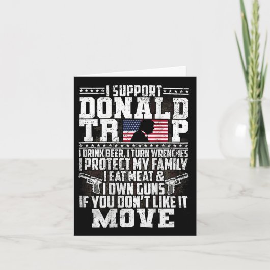 サポートDonald Trump I Drink Beer I Turn Stronches カード (正面)