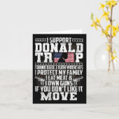 サポートDonald Trump I Drink Beer I Turn Stronches カード (黄色い花)