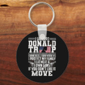 サポートDonald Trump I Drink Beer I Turn Stronches キーホルダー (正面)