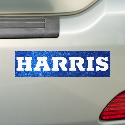 サポートKamala Harris 2024グリッター進捗統一 バンパーステッカー (車上)