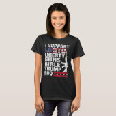 サポートLgbtq Liberty Guns Bible Trump Bbq 1 Tシャツ (正面フル)