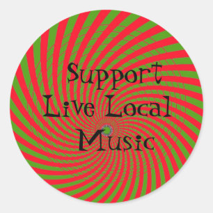 サポートLive Local Musicステッカー ラウンドシール